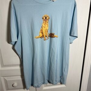 NWT Light Blue Dog Graphic T-Shirt